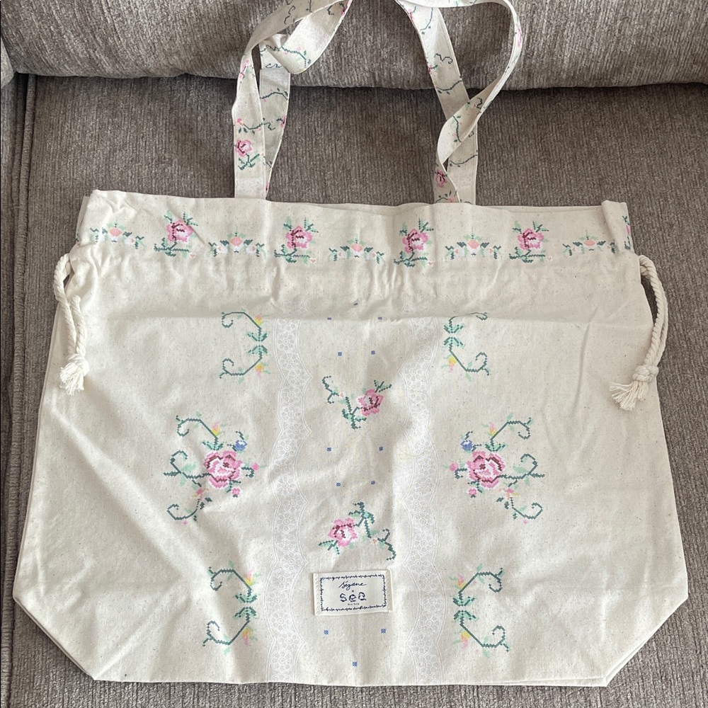 Sezane X SEA tote bag. New